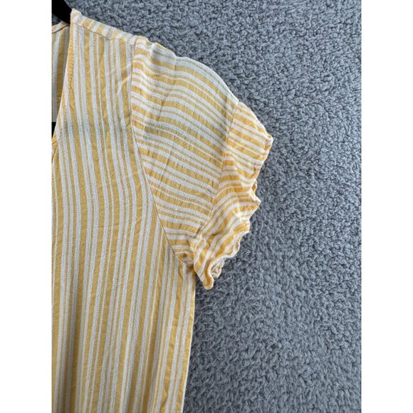 Skylar + Madison Yellow & White Striped Romper Size M - Picture 6 of 9